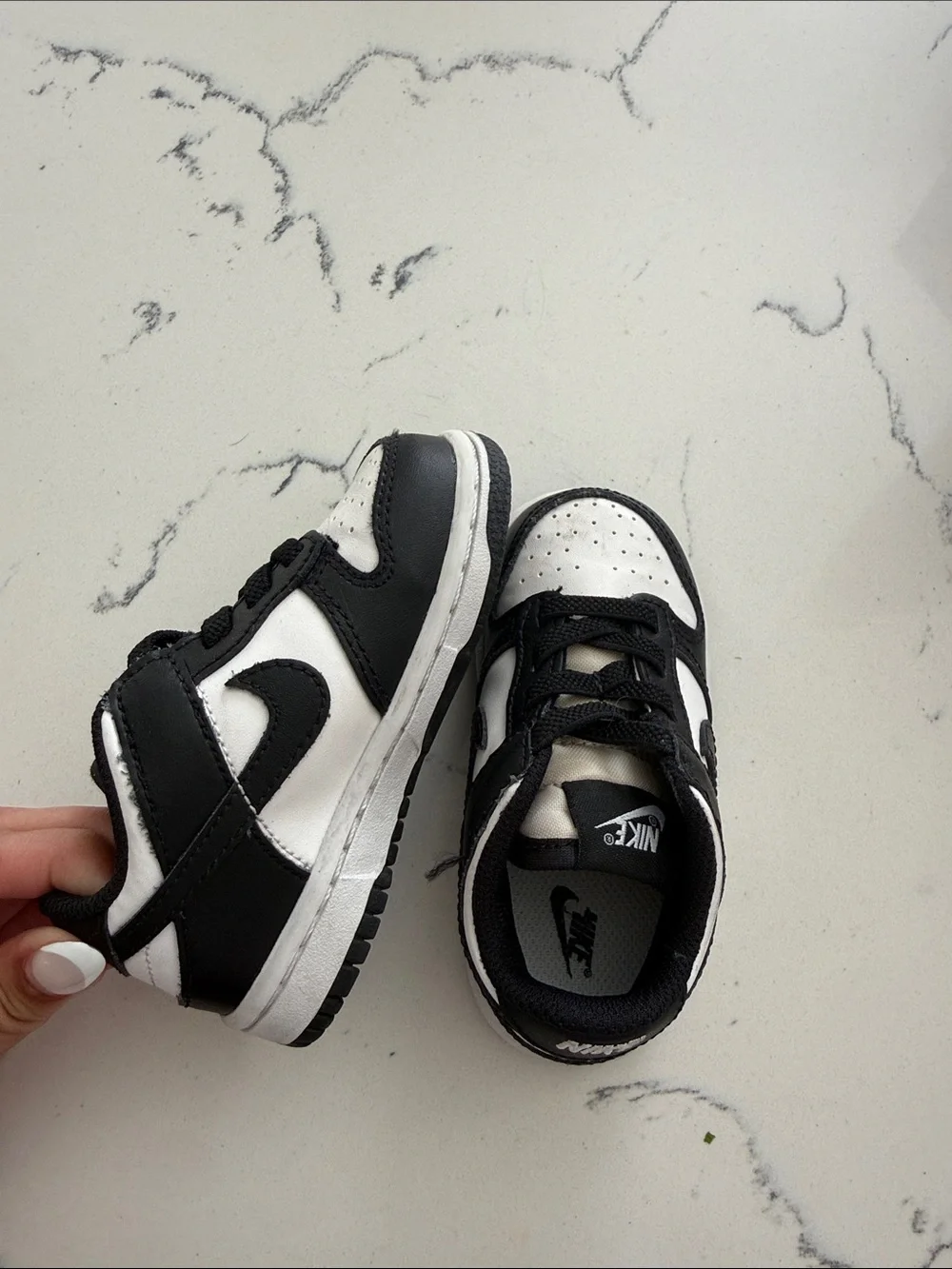 Nike Kids Black and White Low-Top Sneakers